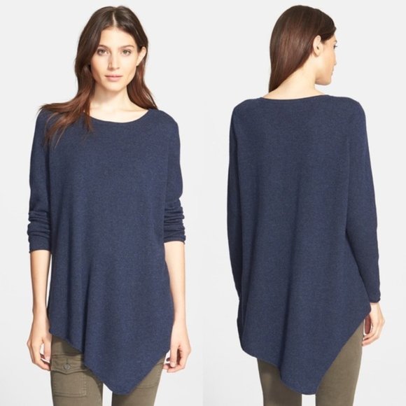 Joie Tambrel B Neck Cashmere Wool Blend Sweater Navy Blue XS - Picture 1 of 9